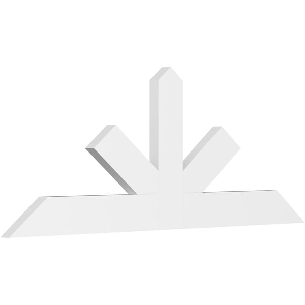Ekena Millwork Saratoga Architectural Grade PVC Gable Bracket, 72"W x 27"H x 2"D x 6"F, 9/12 Pitch GBP072X27X0206SAR00 - main